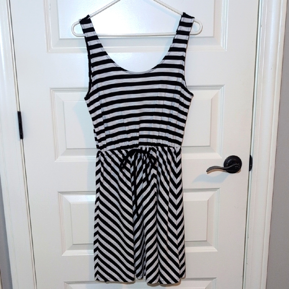 Black and White Striped Dress, Small